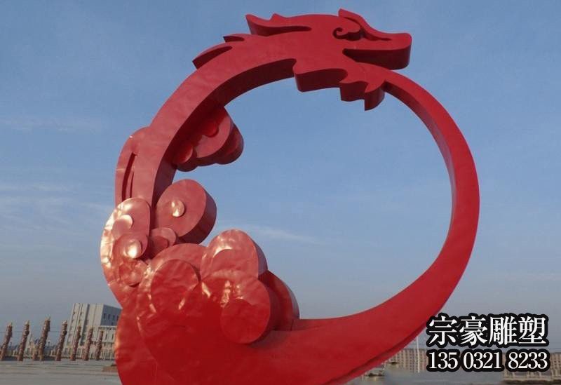 抽象不銹鋼龍形景觀雕塑 抽象不銹鋼龍形景觀雕塑