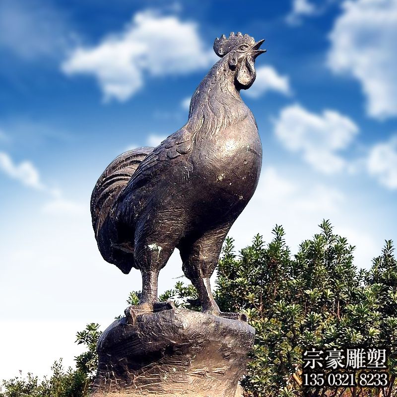 景區(qū) 廣場擺放的打鳴青石石雕創(chuàng)意雞雕塑 景區(qū) 廣場擺放的打鳴青石石雕創(chuàng)意雞雕塑