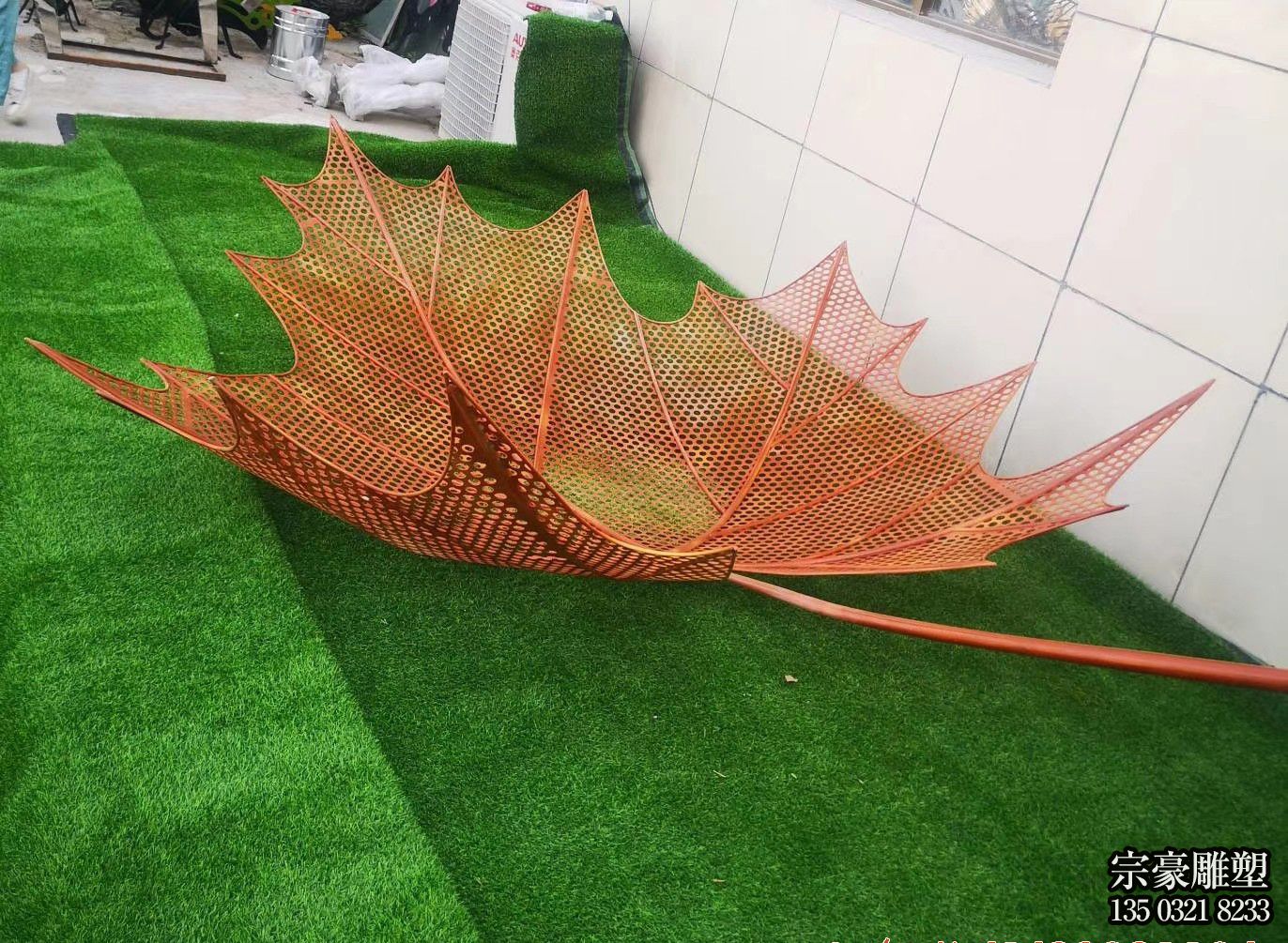 企業景觀園林網格不銹鋼樹葉雕塑 企業景觀園林網格不銹鋼樹葉雕塑